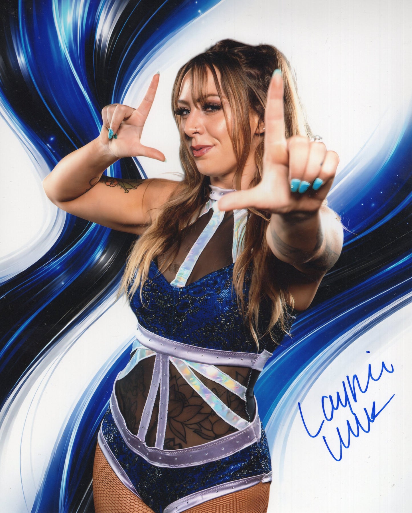 Lainey Luck WWE ID 8x10 photo signed auto autographed sexy diva LFG NXT