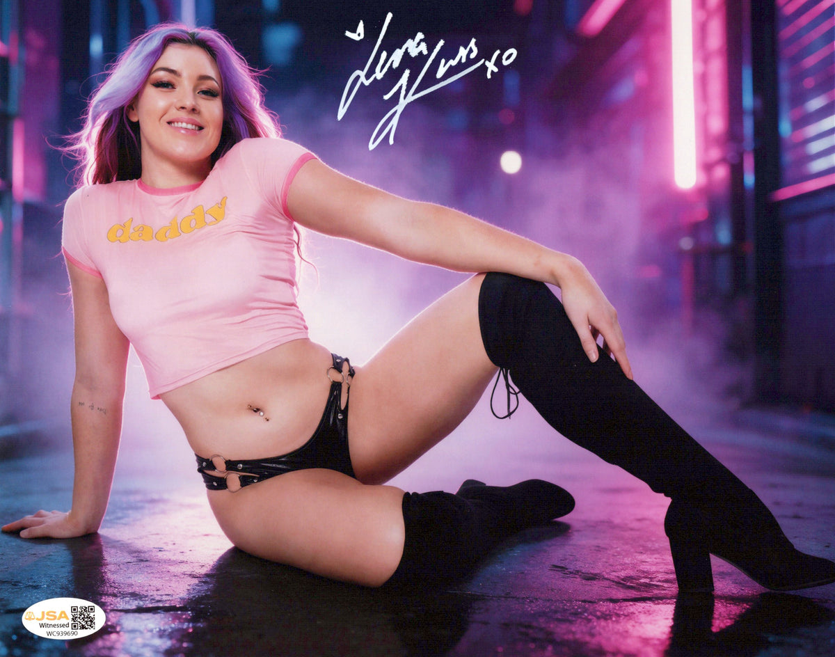 Lena Kross (metallic 8x10 photo) FUNHOUSE JSA COA AEW autographed