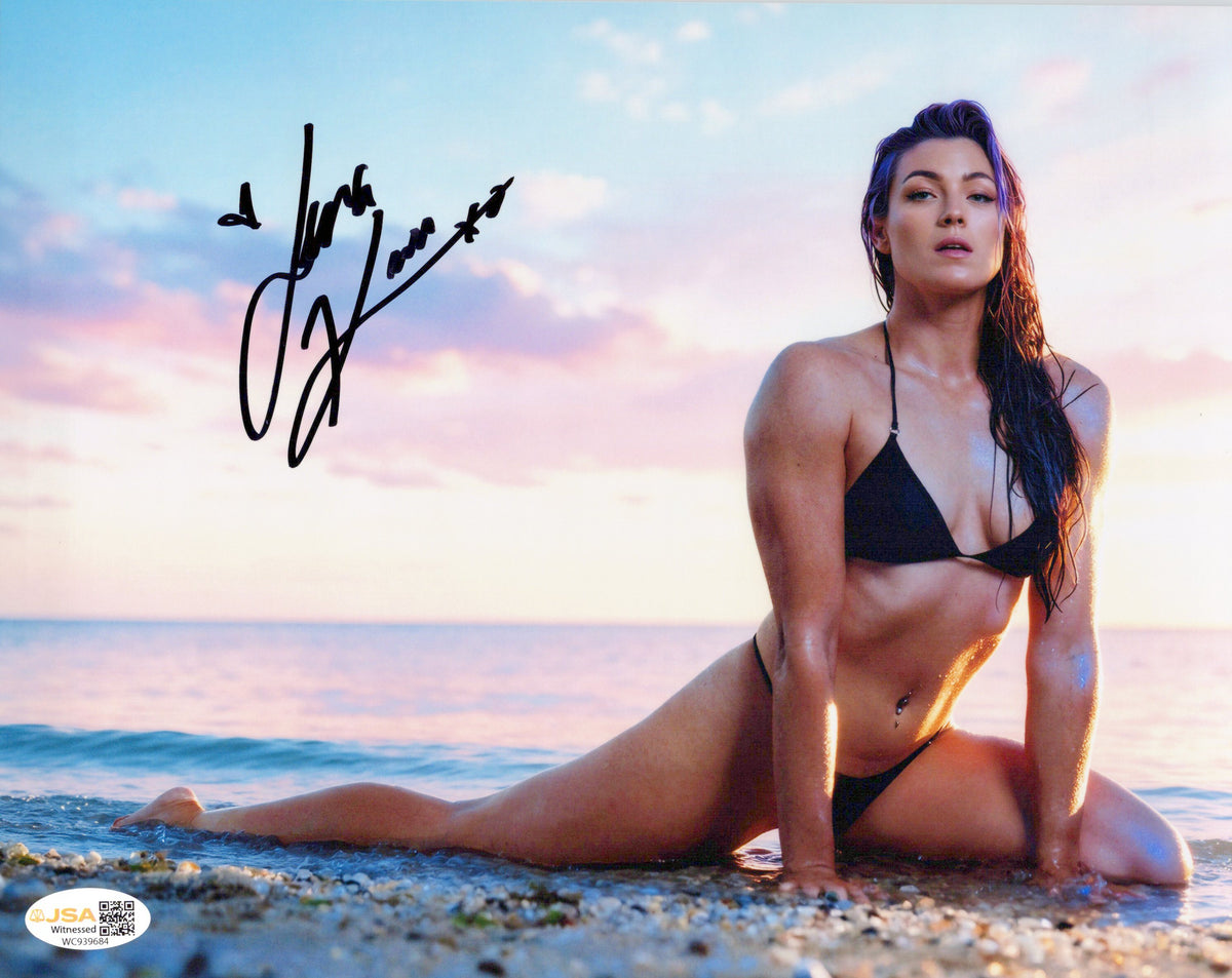 Lena Kross (metallic 8x10 photo) FUNHOUSE JSA COA AEW autographed