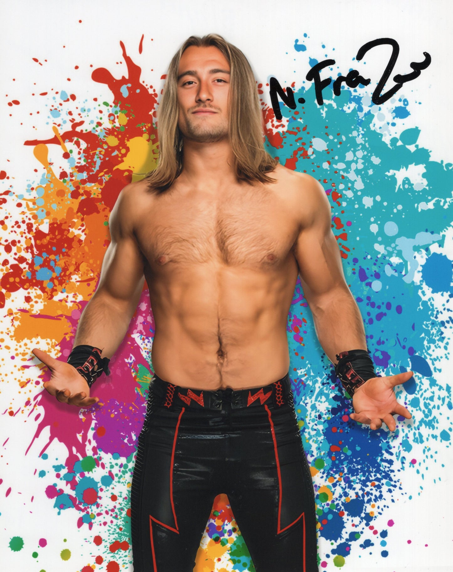 Nathan Frazer 8x10 - WWE NXT photo signed auto autographed SPLASH funhouse