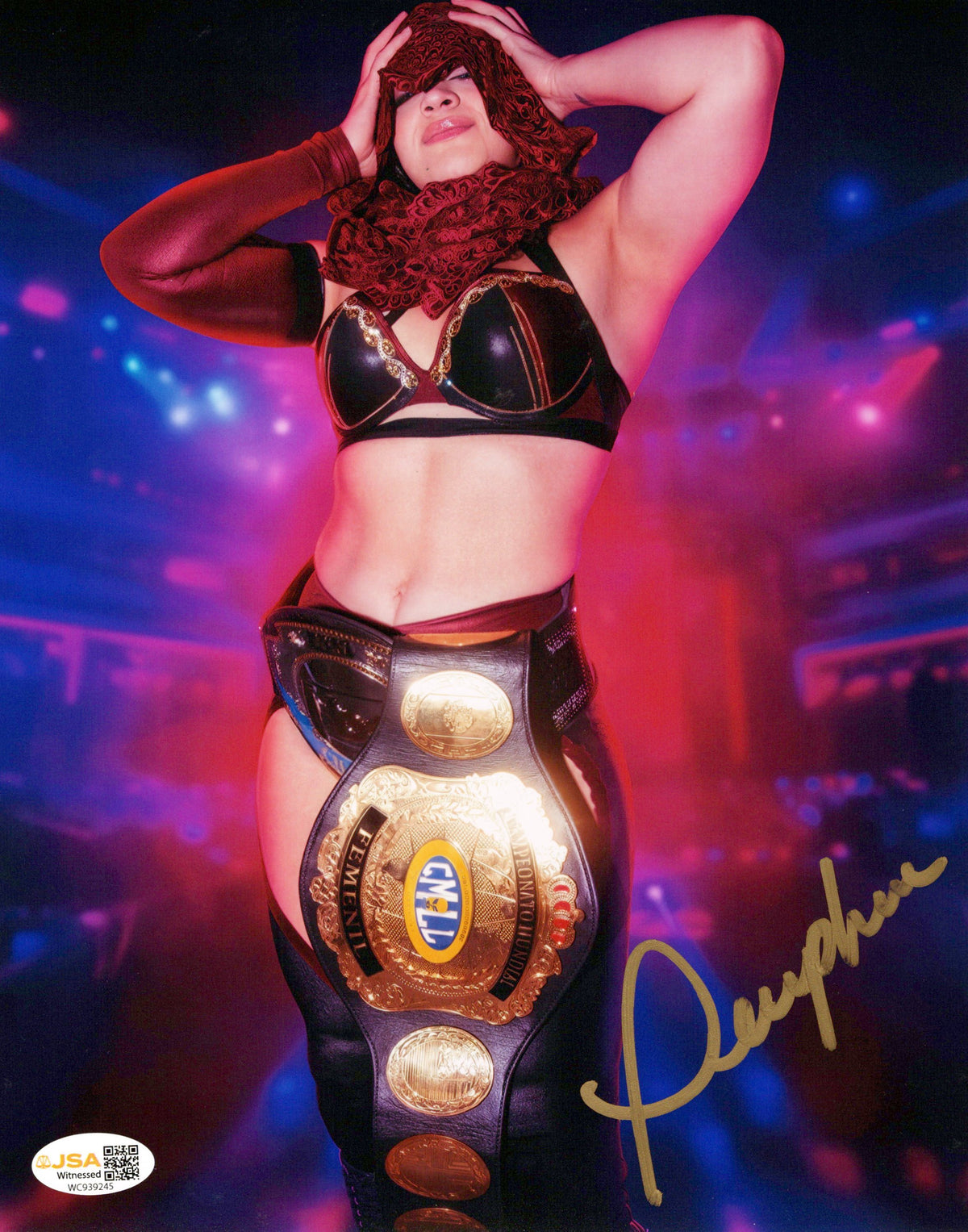 Persephanie (8x10 photo) JSA COA AEW autographed