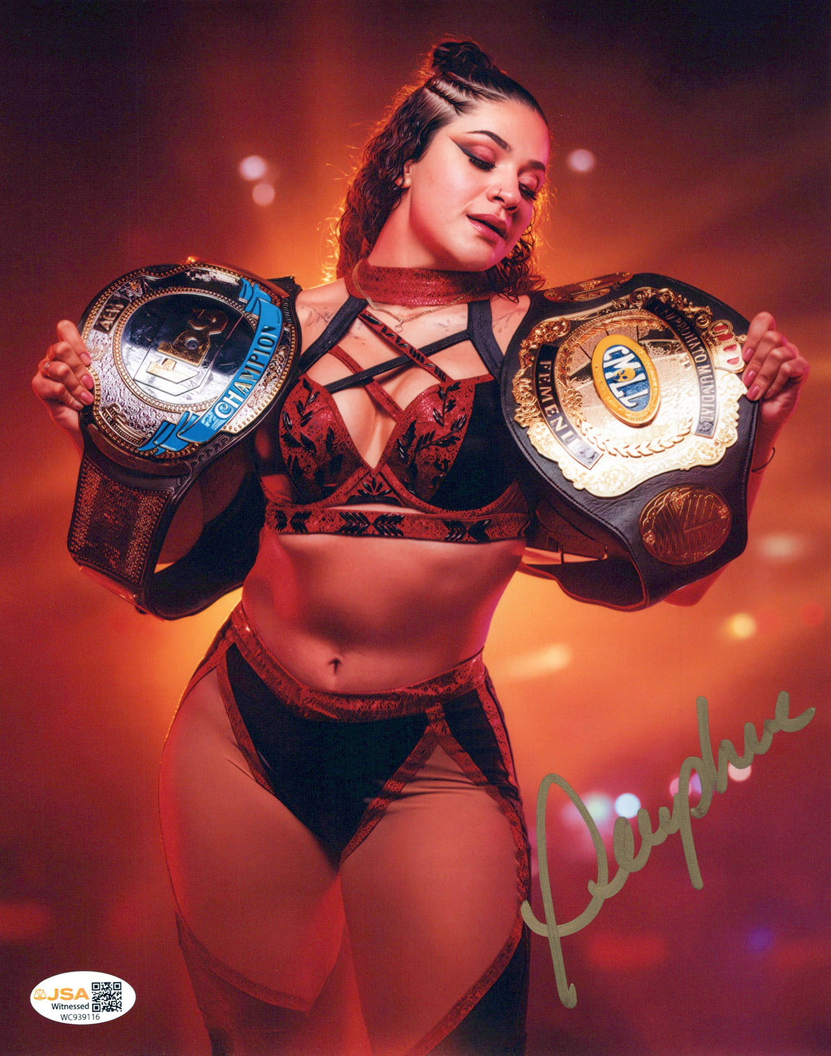 Persephanie (8x10 photo) JSA COA AEW autographed