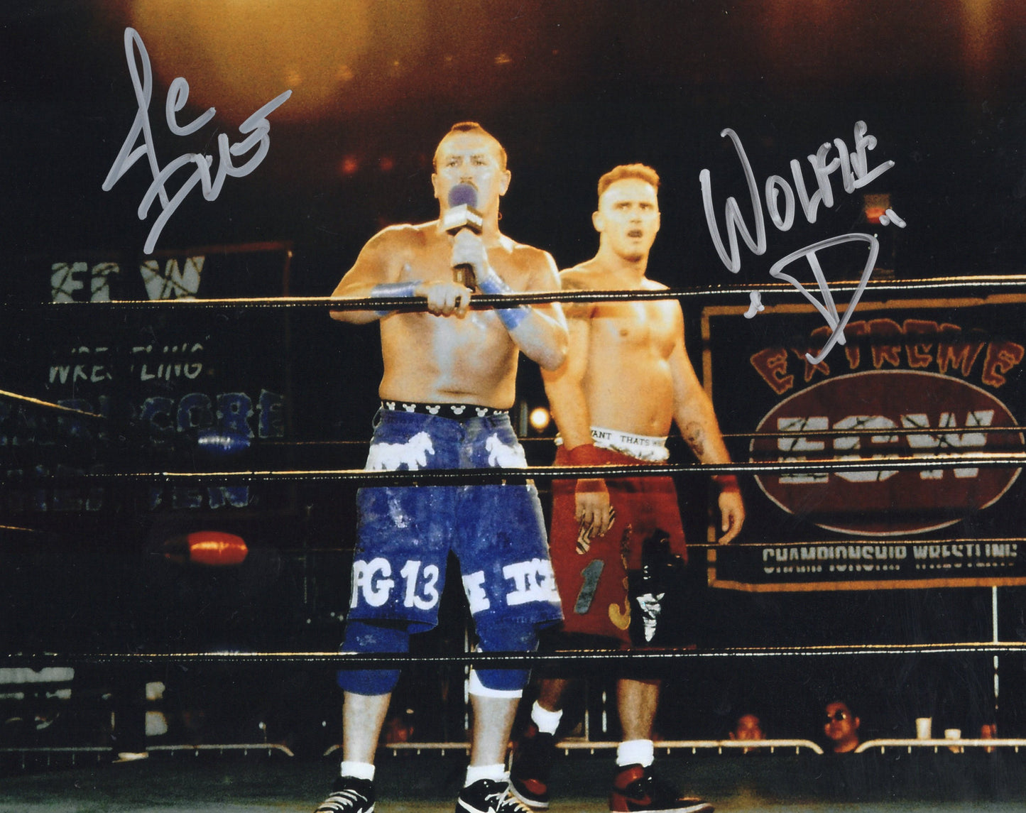 PG-13 8x10 WWF  ECW  8x10 photo signed auto autographed JC Ice Wolfie D