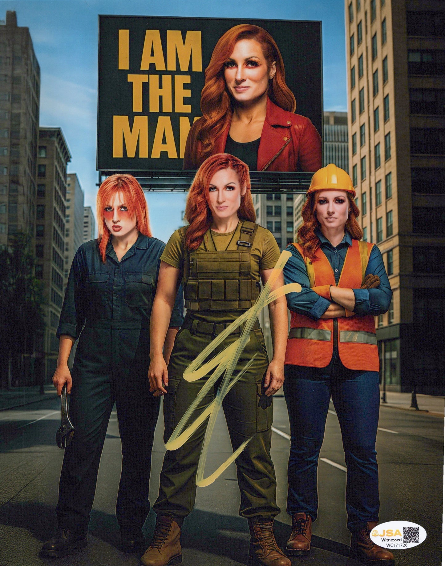 Becky Lynch (8x10) FUNHOUSE metallic photo signed auto autographed