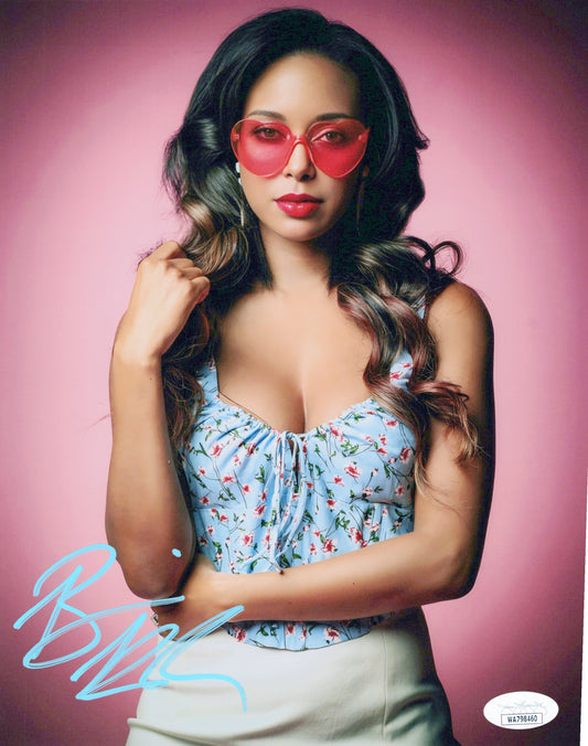 Brandi Rhodes 8x10 funhouse metallic photo jsa signed auto autographed AEW WWE