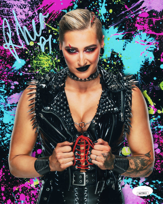 Rhea Ripley (8x10 metallic) jsa Funhouse MAMI photo signed auto autographed