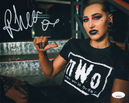 Rhea Ripley (8x10) wwe funhouse metallic jsa certed photo signed auto autographed