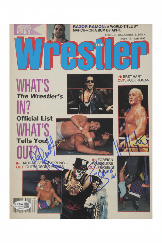 MULTISIGNED HOGAN DR DEATH RHODES SHANGO (full magazine) JSA COA signed on cover autographed