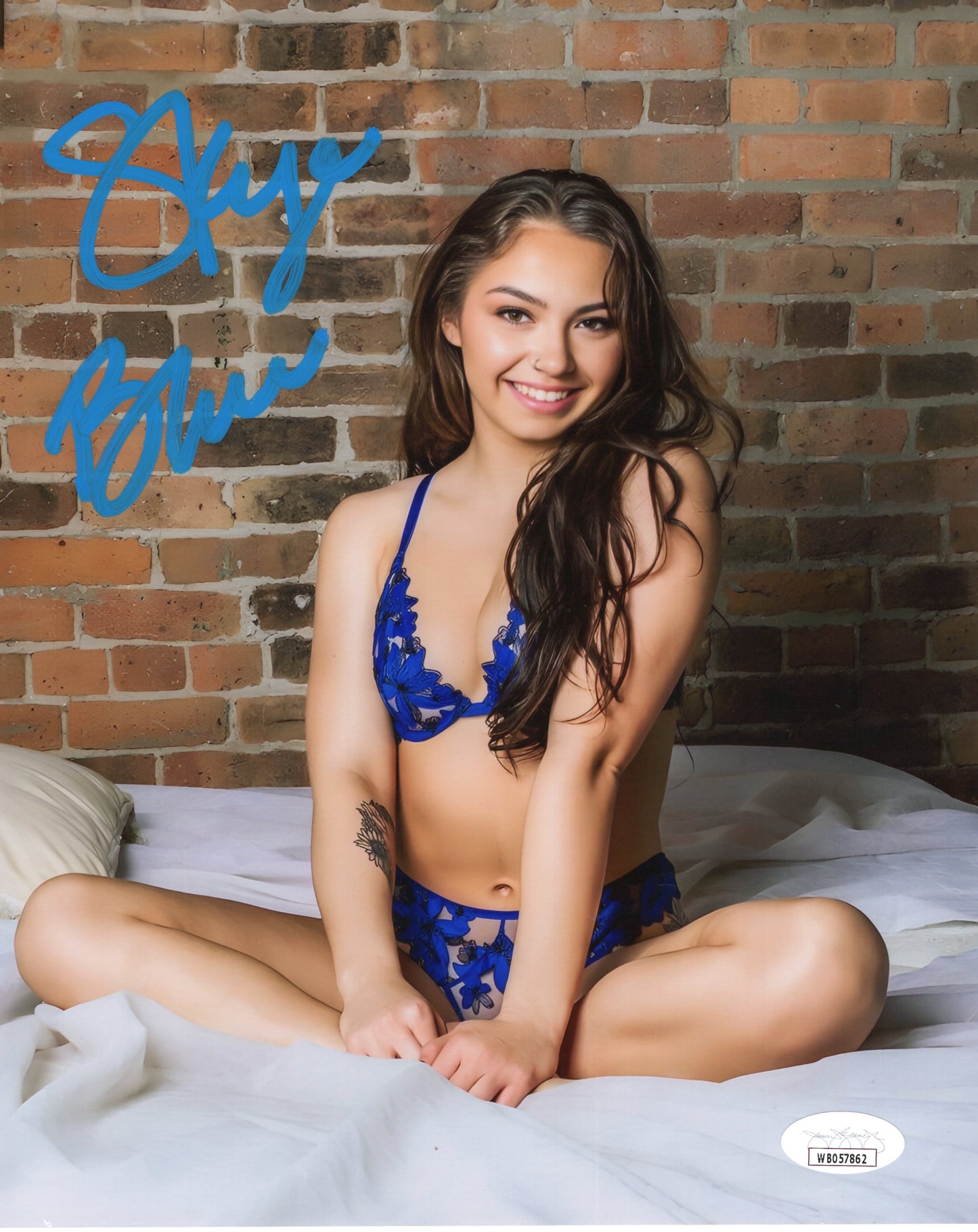 Skye Blue (Metallic 8x10) JSA COA AEW SEXY JSA photo signed auto autographed