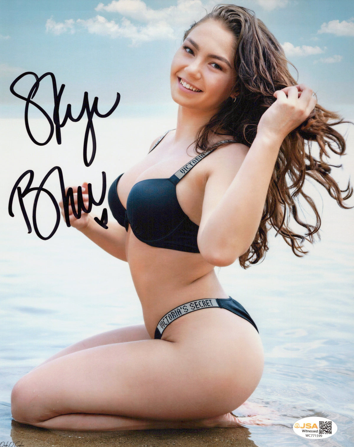Skye Blue (Metallic 8x10) AEW SEXY photo signed auto autographed JSA COA