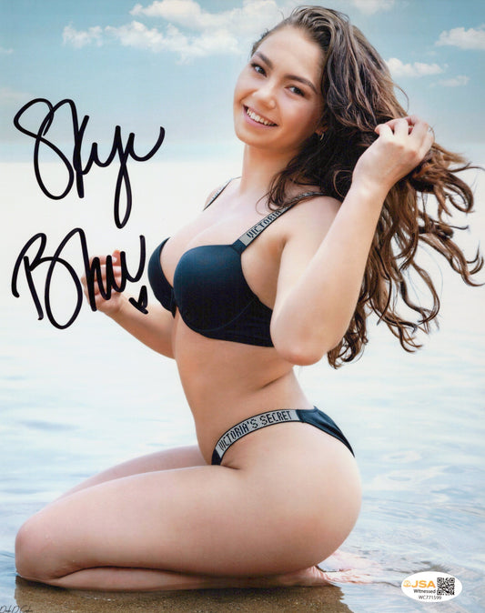 Skye Blue (Metallic 8x10) AEW SEXY photo signed auto autographed JSA COA