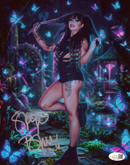 Skye Blue (Metallic 8x10) AEW SEXY photo signed auto autographed JSA COA