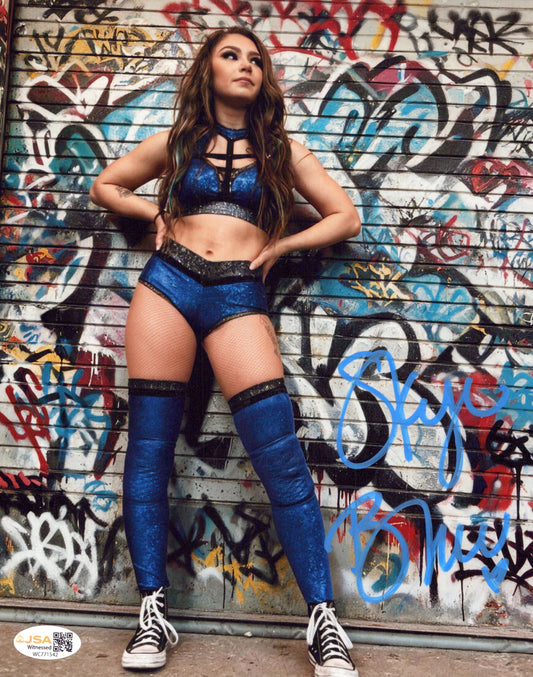 Skye Blue (Metallic 8x10) AEW SEXY photo signed auto autographed JSA COA