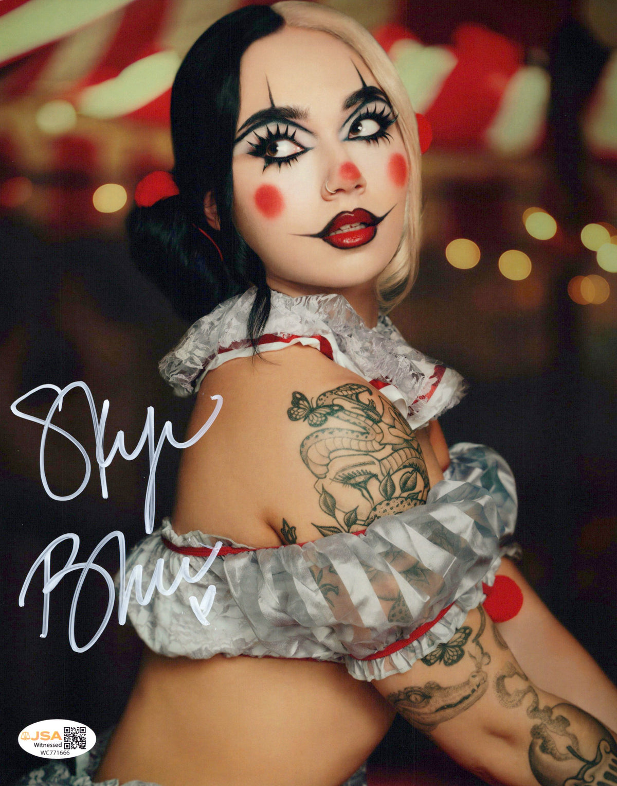 Skye Blue (Metallic 8x10) AEW SEXY photo signed auto autographed JSA COA
