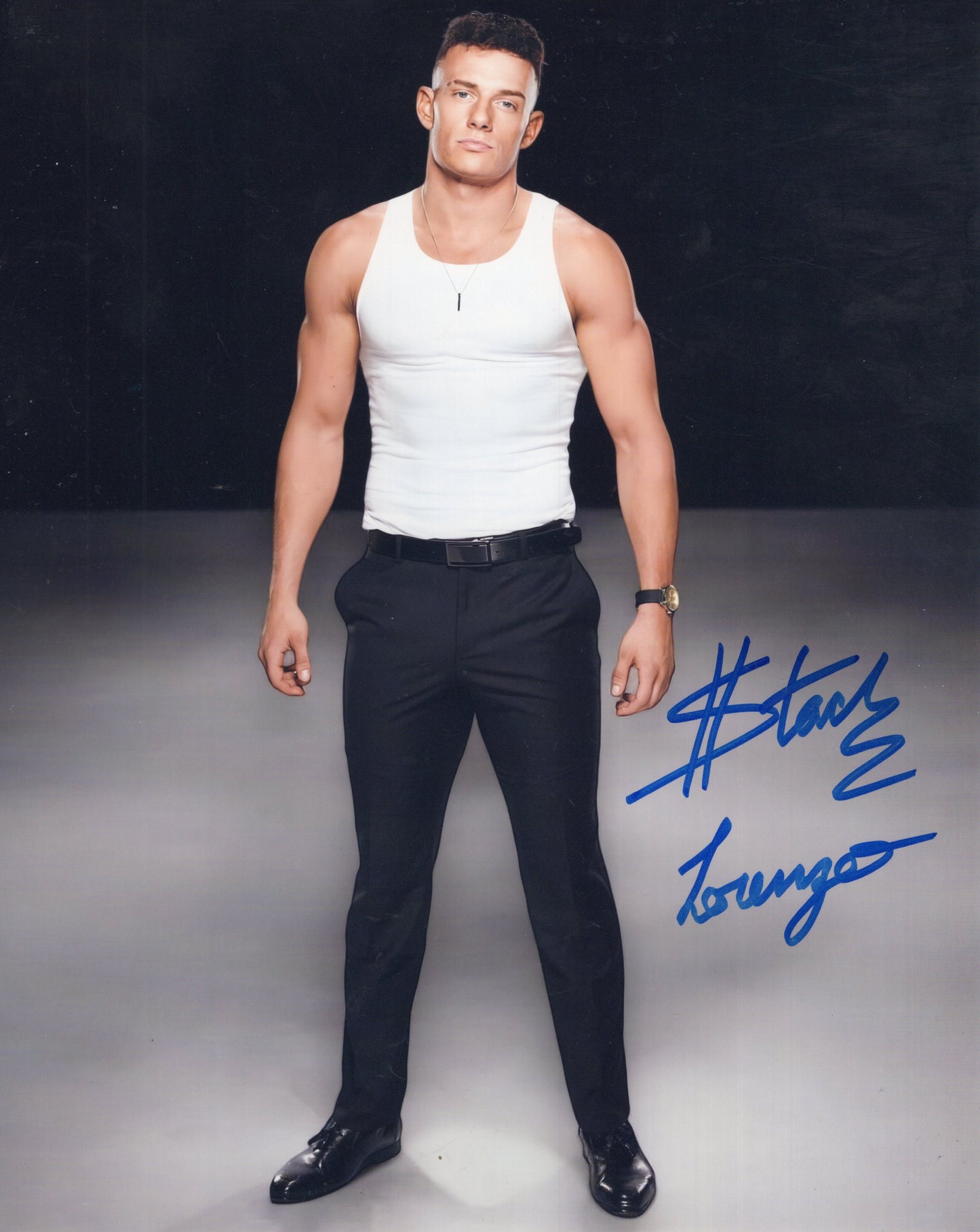 Stacks $tacks Lorenzo (8x10) funhouse photo signed auto autographed WWE NXT