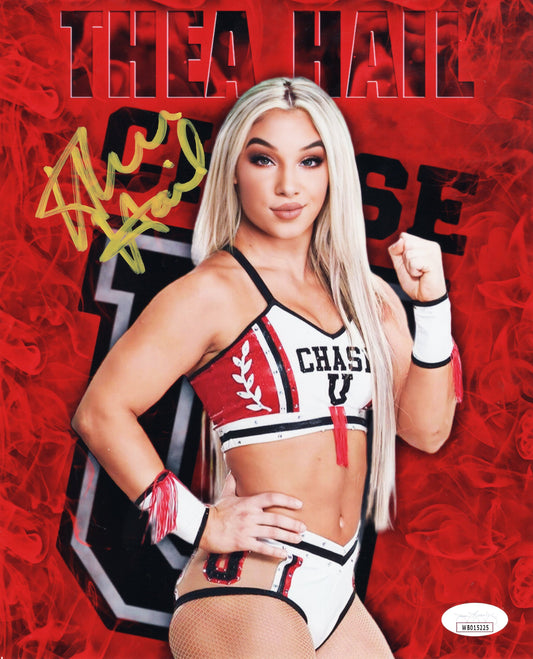 Thea Hail Funhouse metallic 8x10 - JSA certed NXT WWE photo signed auto autographed SEXY