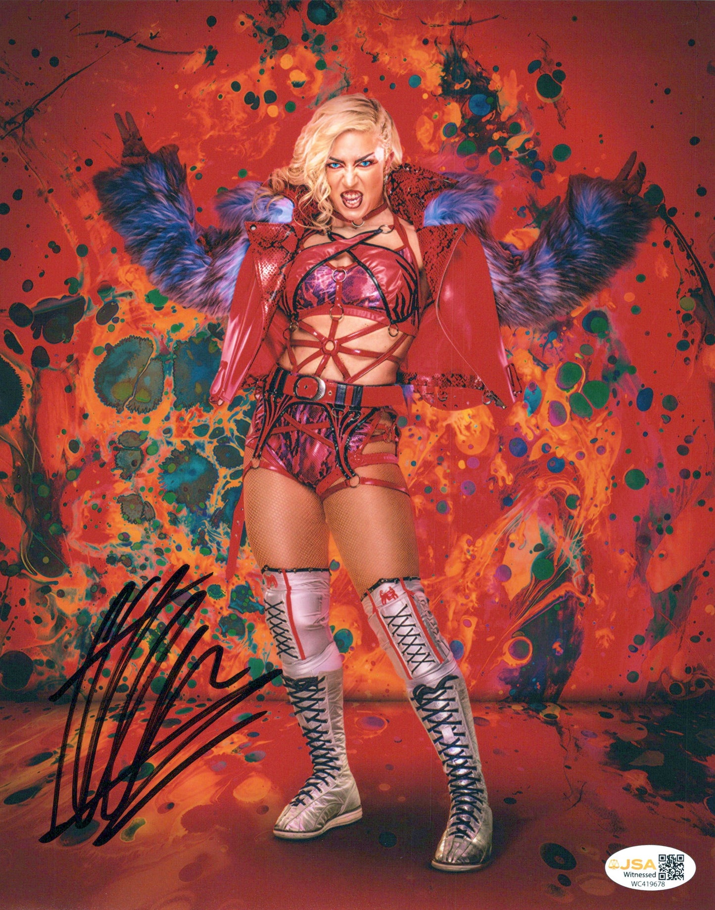 Thekla (8x10) AEW NJPW photo signed autographed JSA COA