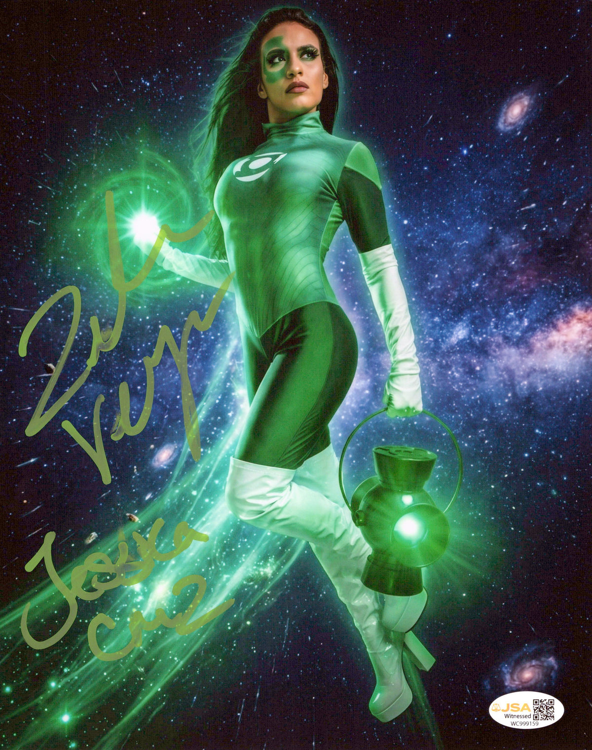 Zelina Vega Xenia Thea Trinidad (metallic 8x10 photo) JSA COA FUNHOUSE WWE autographed