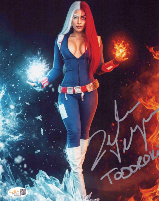 Zelina Vega Xenia Thea Trinidad (metallic 8x10 photo) JSA COA FUNHOUSE WWE autographed