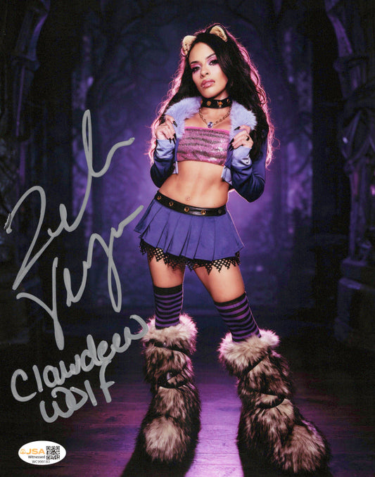 Zelina Vega Xenia Thea Trinidad (metallic 8x10 photo) JSA COA FUNHOUSE WWE autographed