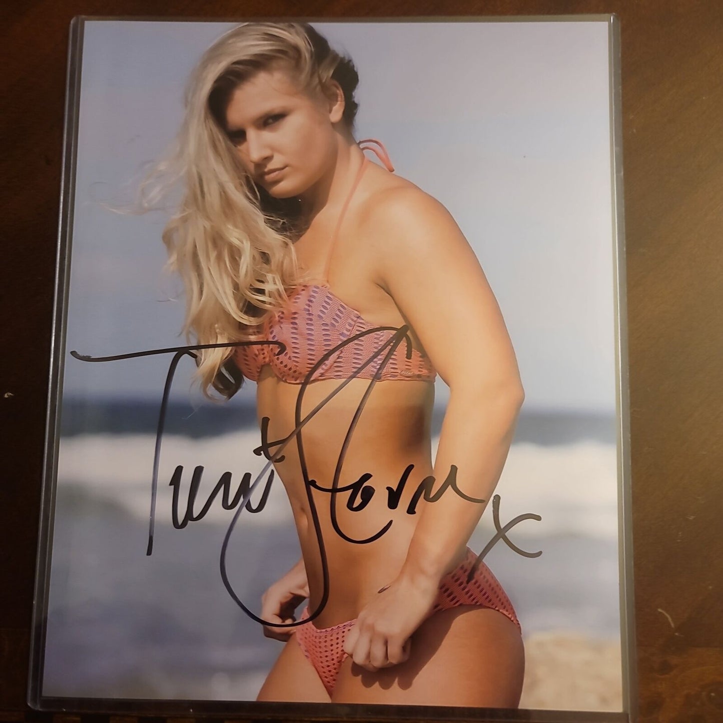 Toni storm funhouse (8x10 metallic) photo signed auto autographed WWE AEW