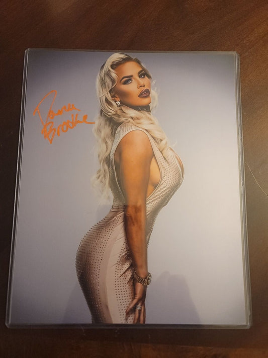 Dana Brooke (8x10) metallic photo signed auto autographed