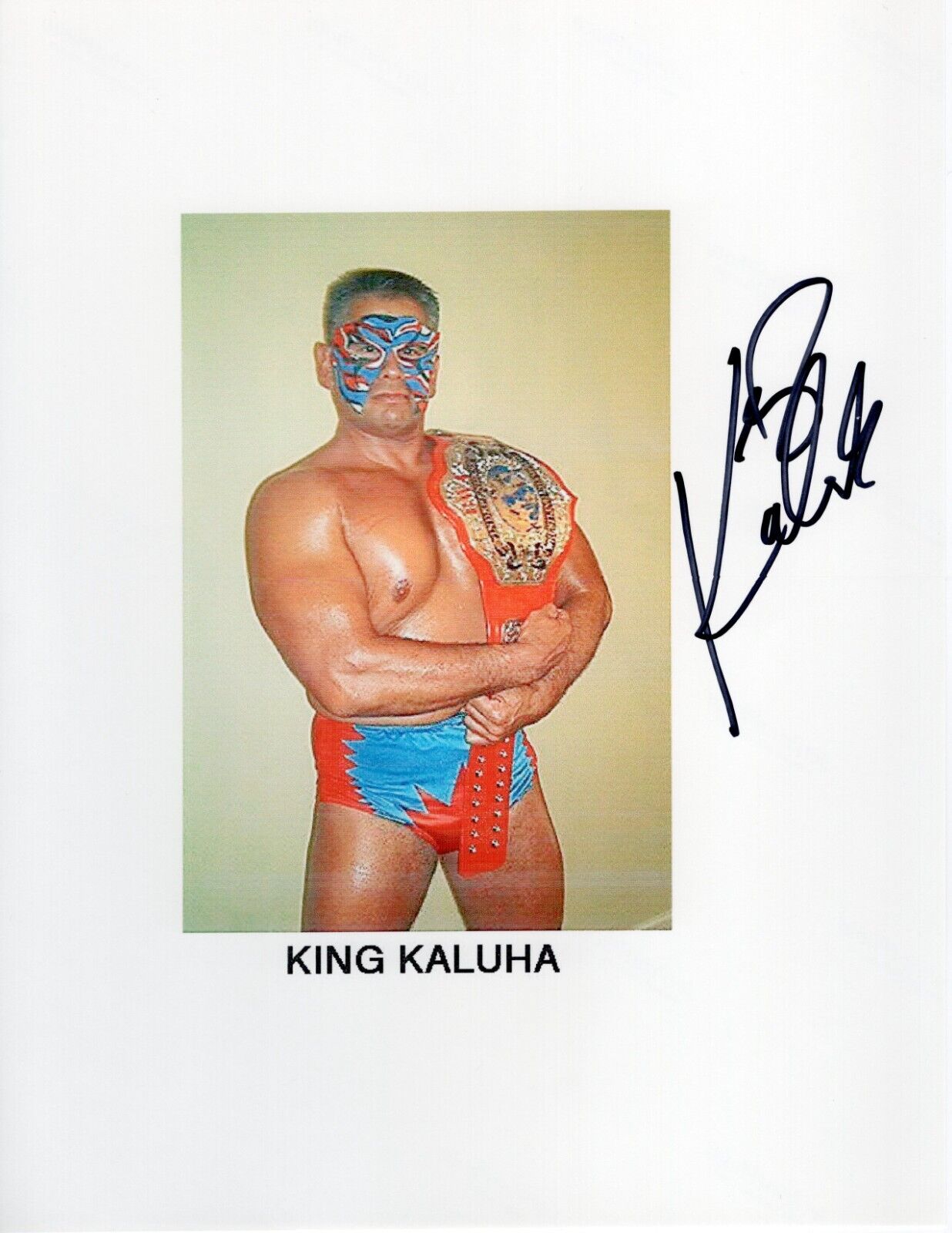 King Kaluha signed 8.5x11 indy photo signed auto autographed