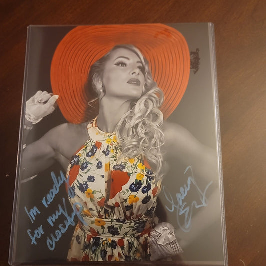 Lacey Evans (metallic 8x10) inscribed photo signed auto autographed