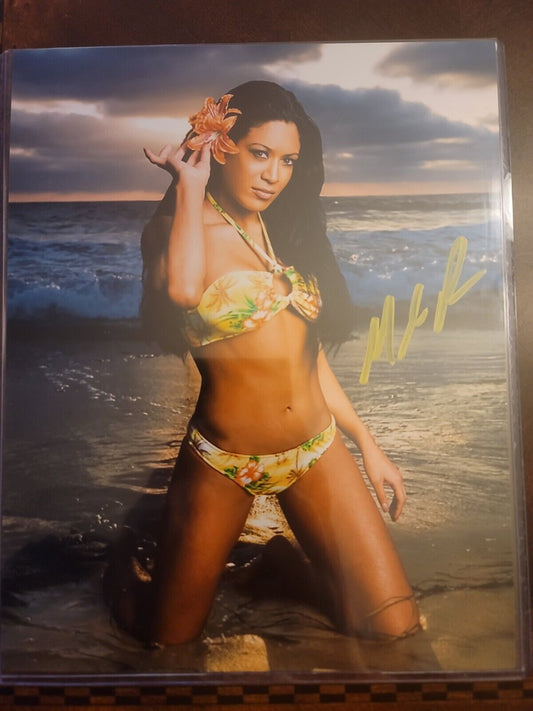 Melina funhouse metallic 8x10 wwf diva  photo signed auto autographed