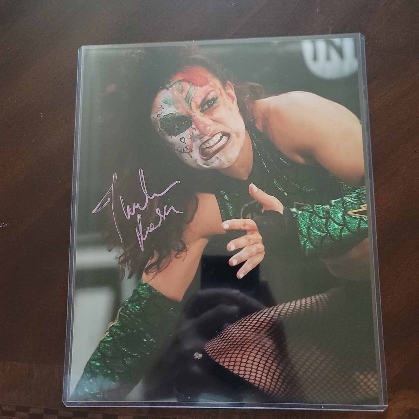 Thunder Rosa (metallic 8x10) AEW funhouse photo signed auto autographed