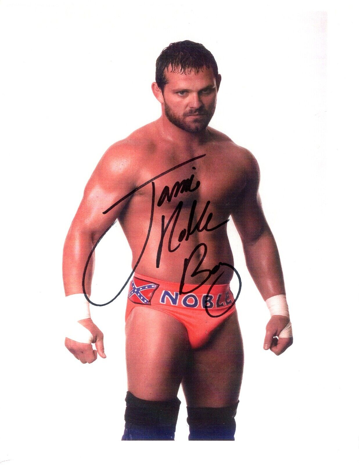 Jamie Noble signed 8.5x11 WWF WWE TNA AEW photo signed auto autographed