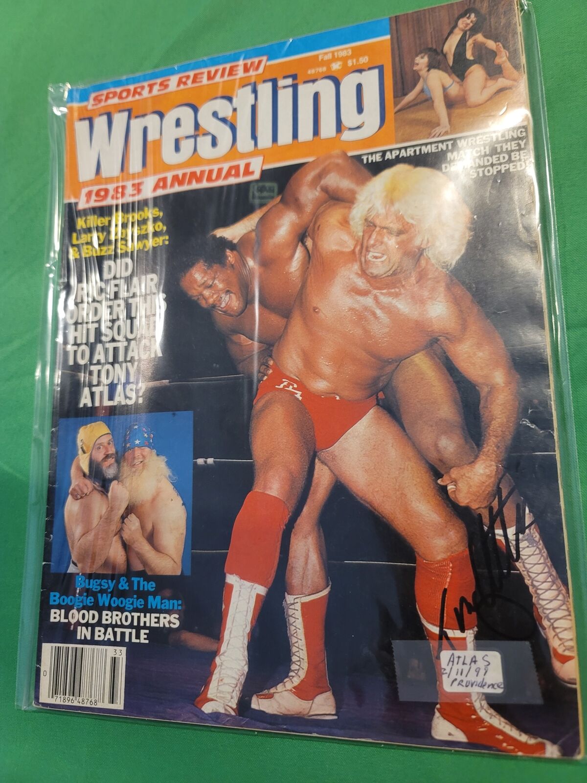 Tony Atlas (full magazine) signed cover auto autographed WWF