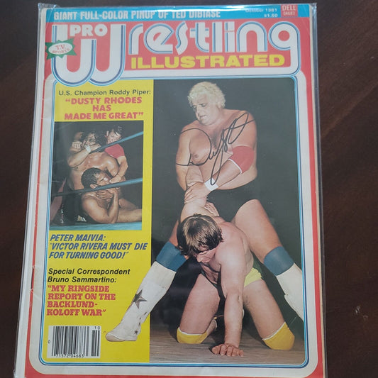 Dusty Rhodes full magazine jsa certed photo signed auto autographed