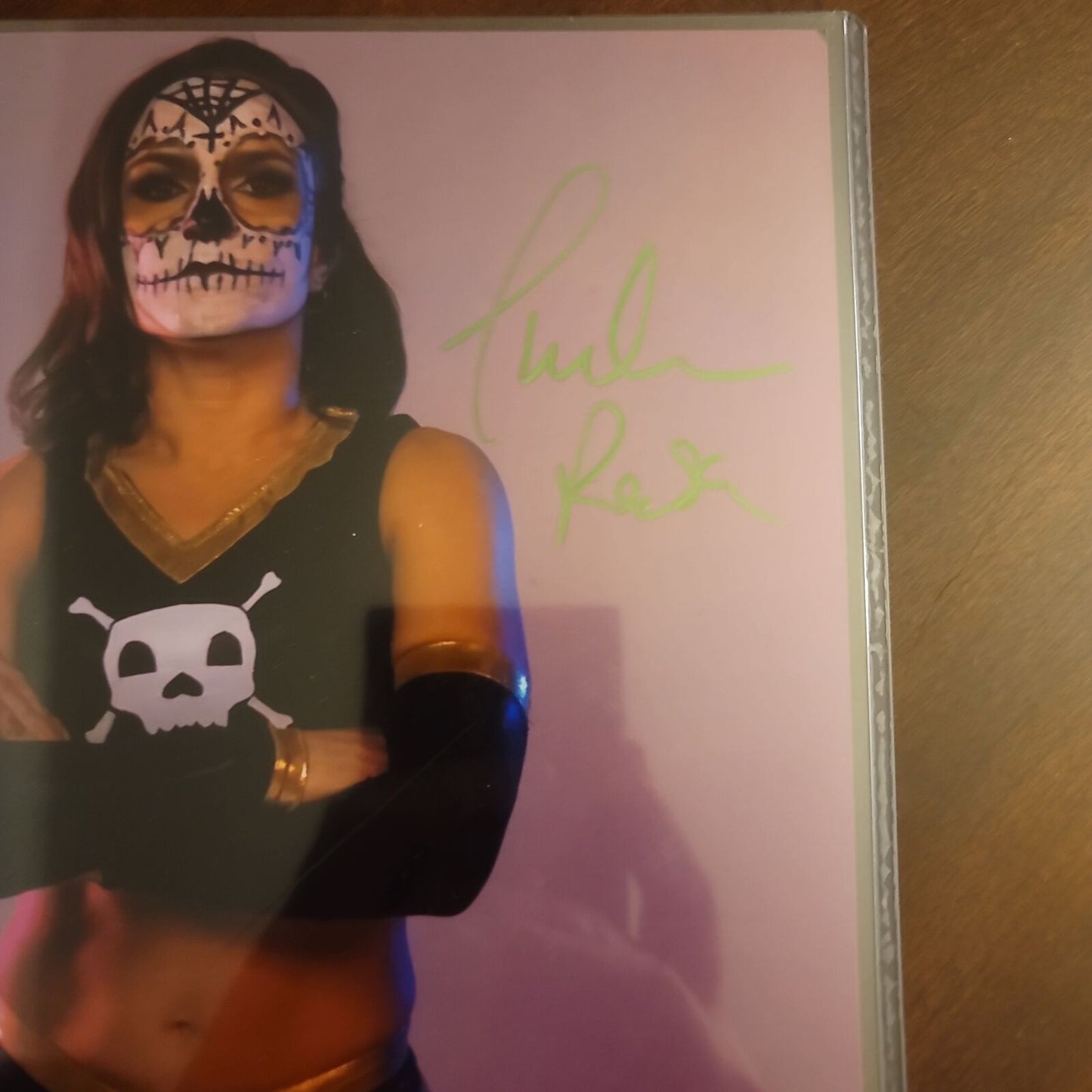 Thunder Rosa (metallic 8x10) AEW funhouse photo signed auto autographed