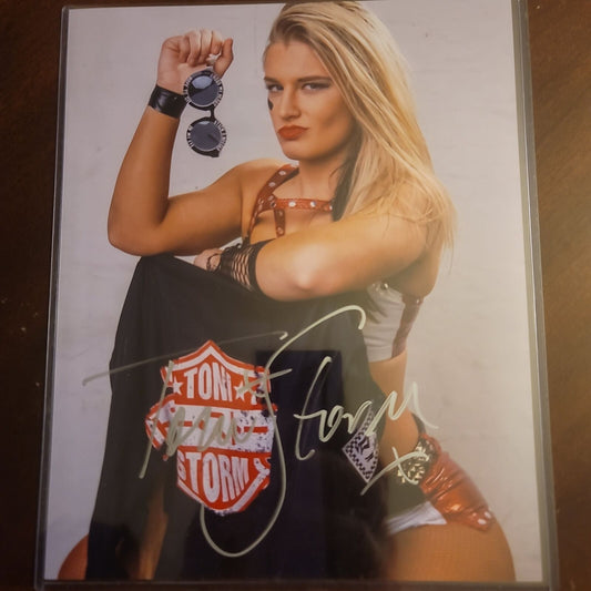 Toni Storm  8x10 metallic photo signed auto autographed AEW WWE