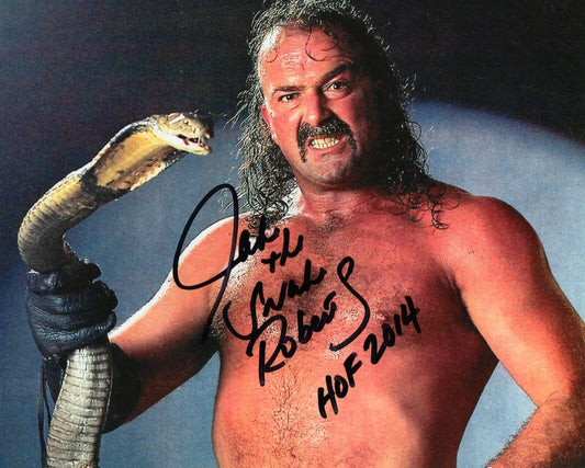 Jake Roberts  Jake the Snake AEW WWF WWE signed autographed 8x10 photo auto  HOF