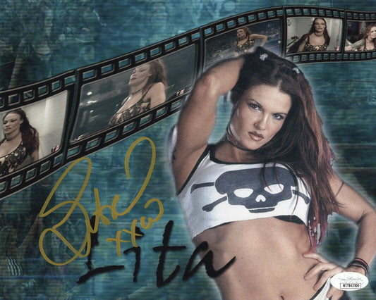 Lita WWF WWE HOT SEXY DIVA signed autographed 8x10 photo JSA (no card) Cert COA