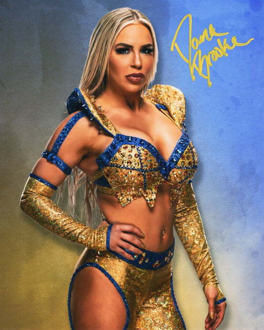 Dana Brooke 8x10 metallic funhouse signed autographed NXT WWE Sexy Hot signed au