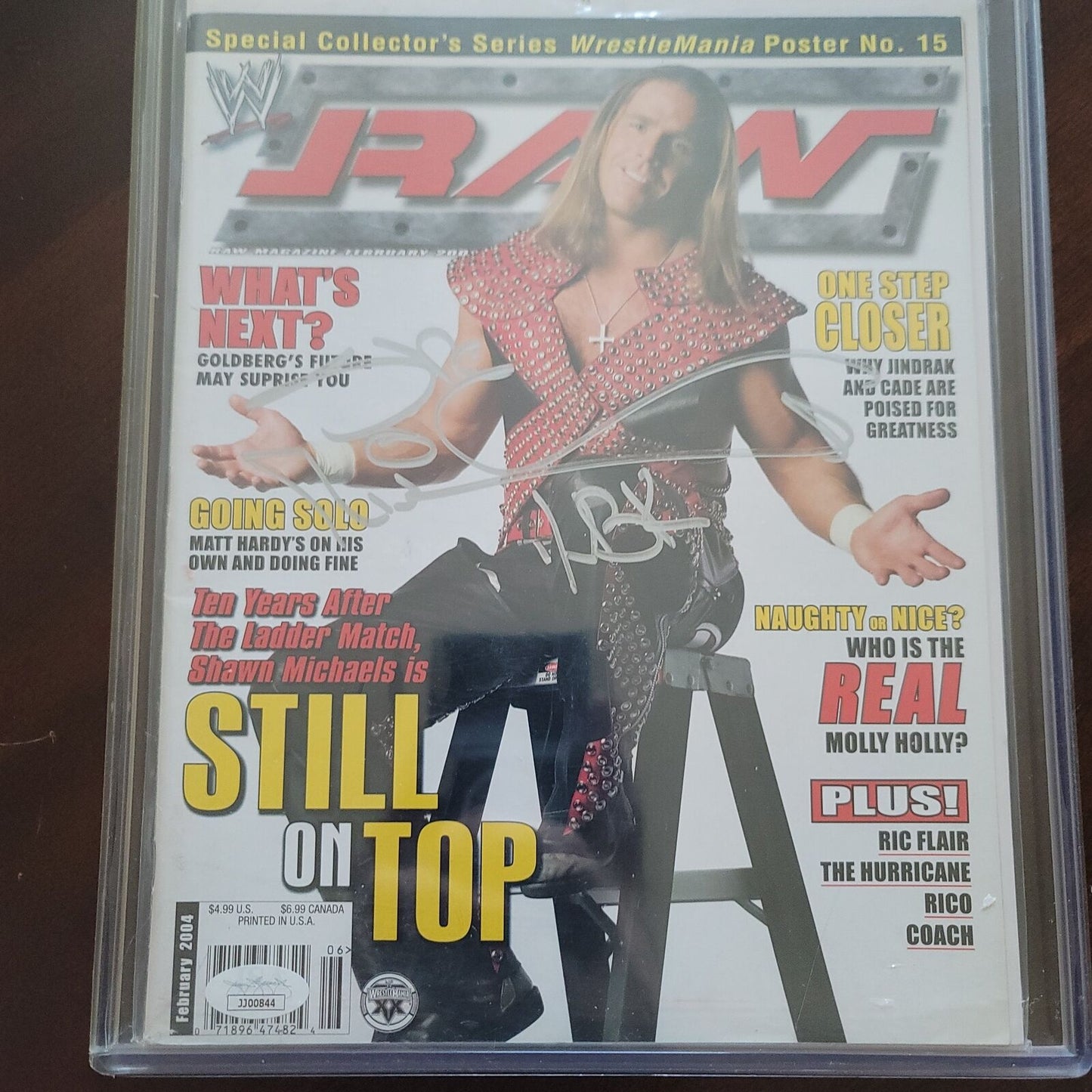 Hbk shawn michaels (full magazine) jsa certed cover signed auto autographed