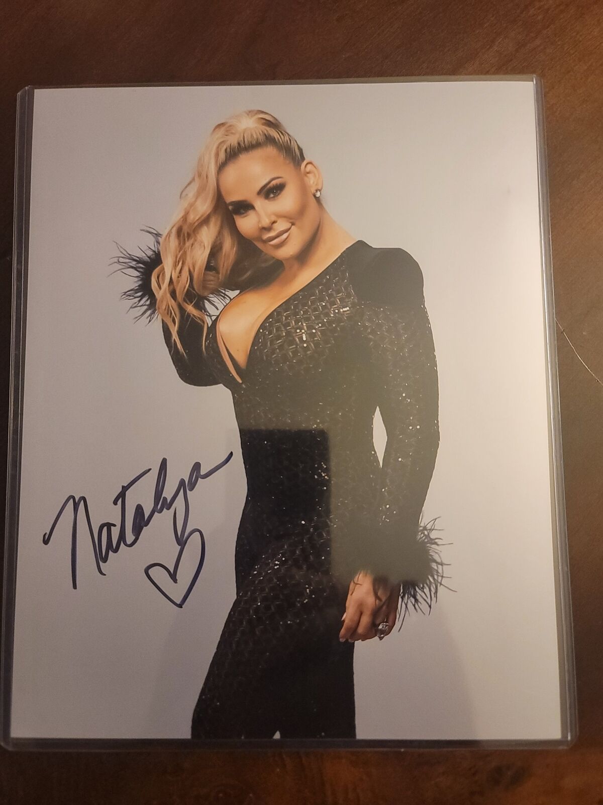 Nattie Neidhart Natalya (8x10) wwe metallic photo signed auto autographed