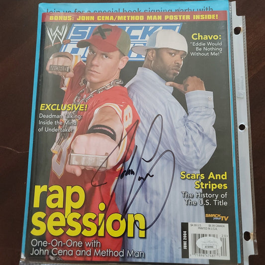 John Cena  full magazine jsa certed photo signed auto autographed