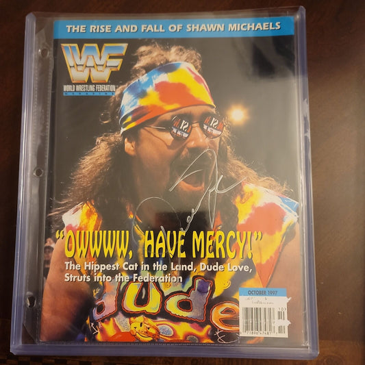 Dude Love aka mick foley aka mankind aka cactus jack full magazine photo signed