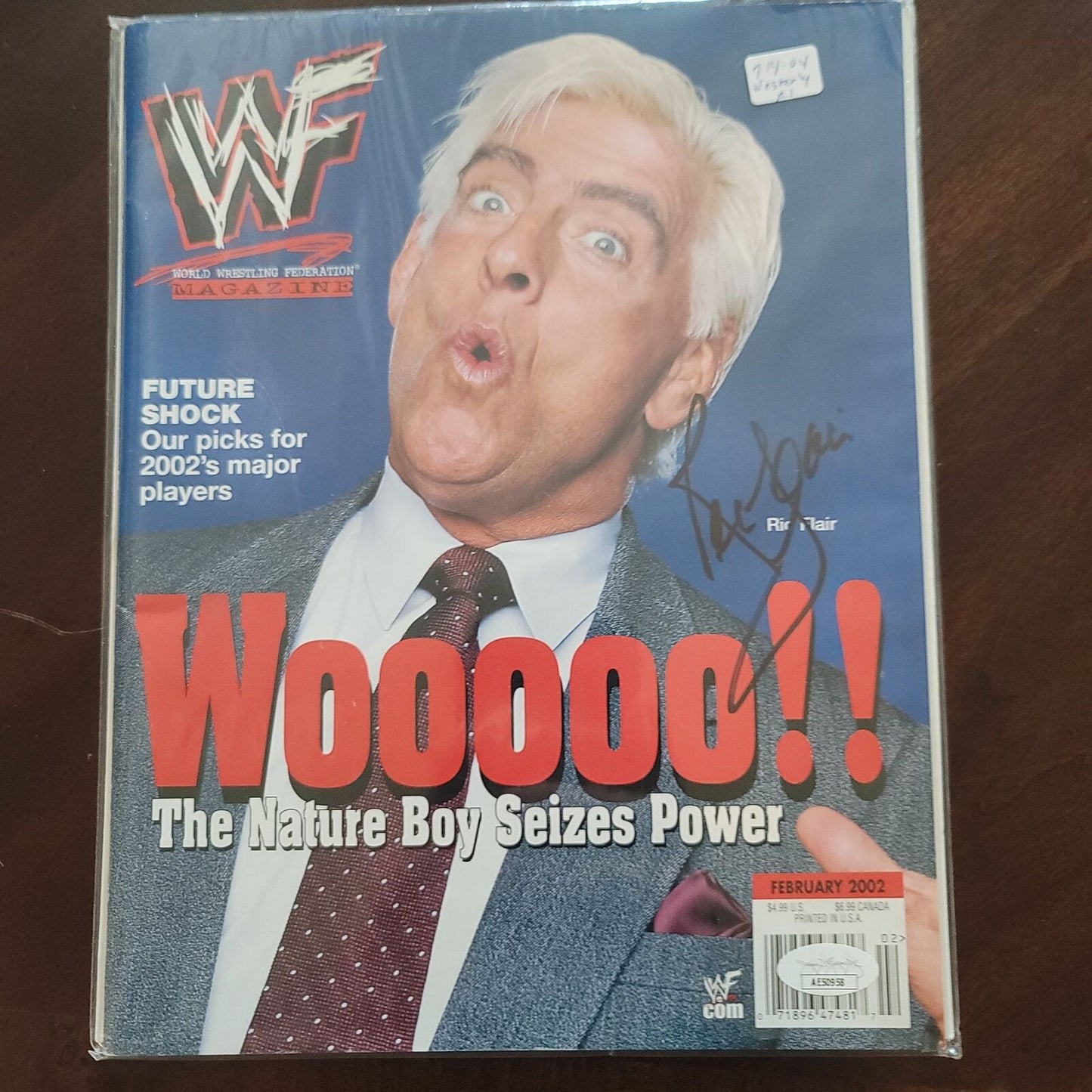 Ric Flair Nature Boy (full magazine) JSA cover signed auto autographed