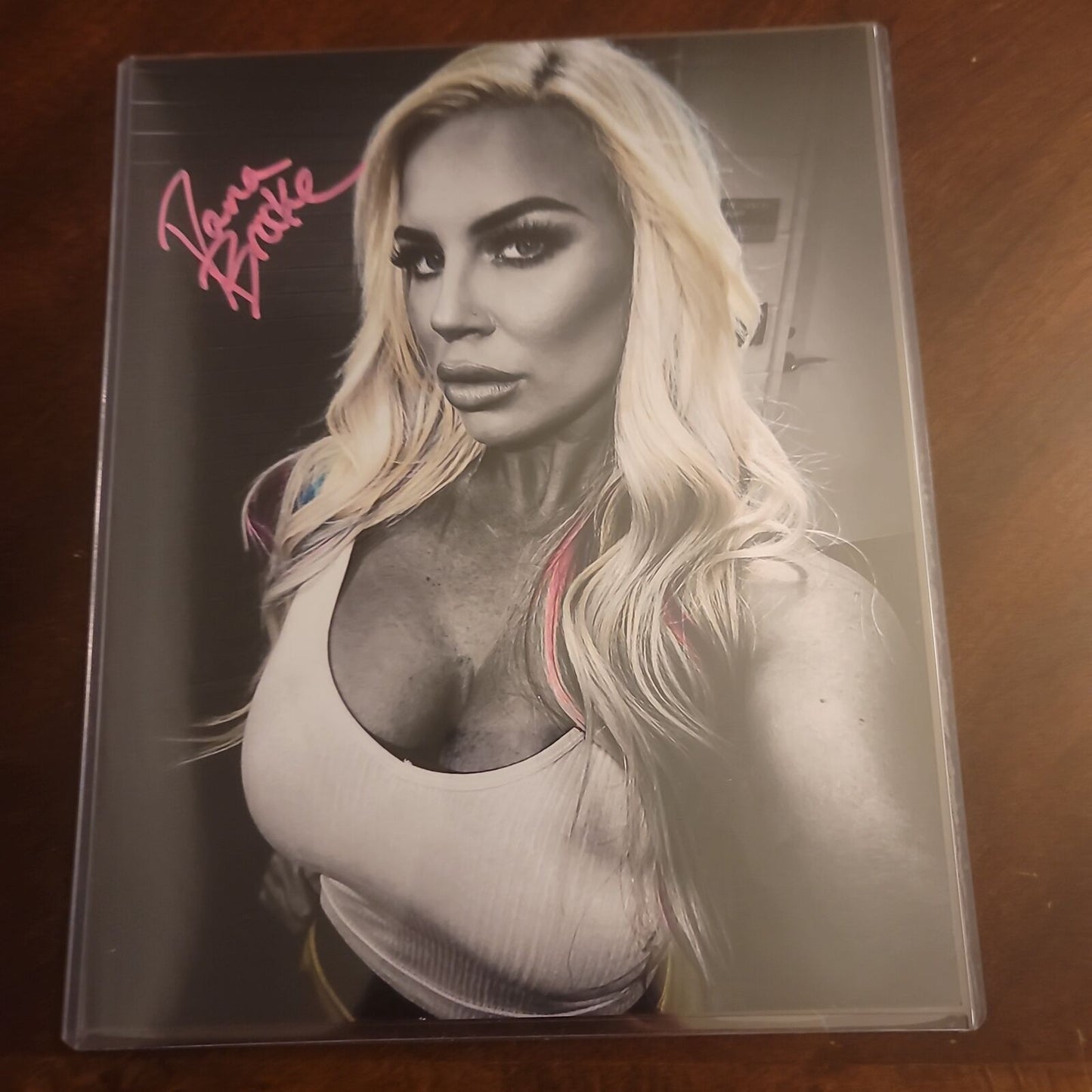 Dana Brooke 8x10 metallic photo signed auto autographed