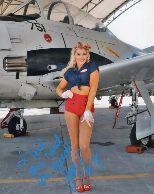 Lacey Evans (8x10 metallic) WWE inscribed signed Hot Sexy autographed