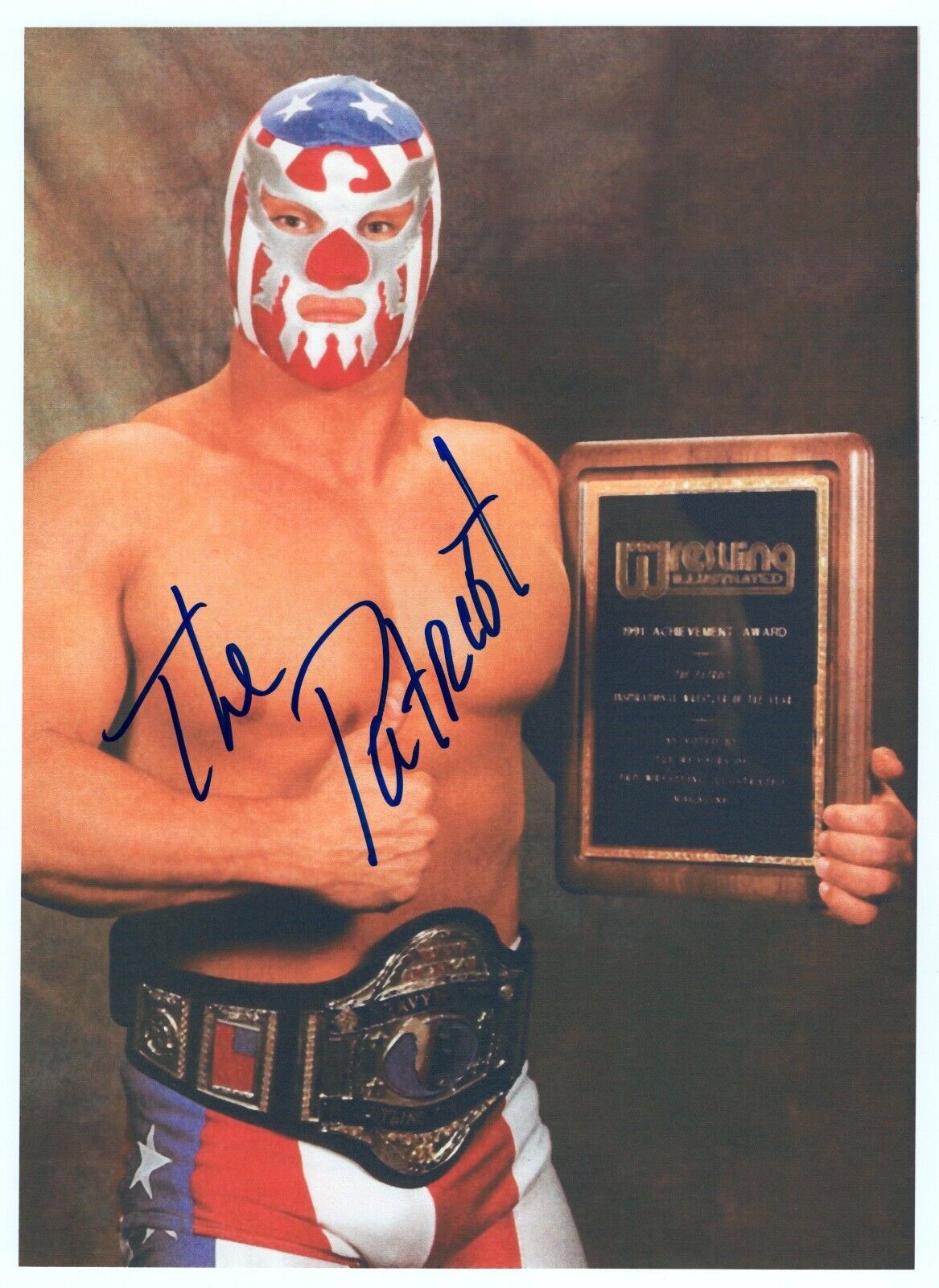 Patriot signed 8.5x11 deceased photo signed auto autographed WWF