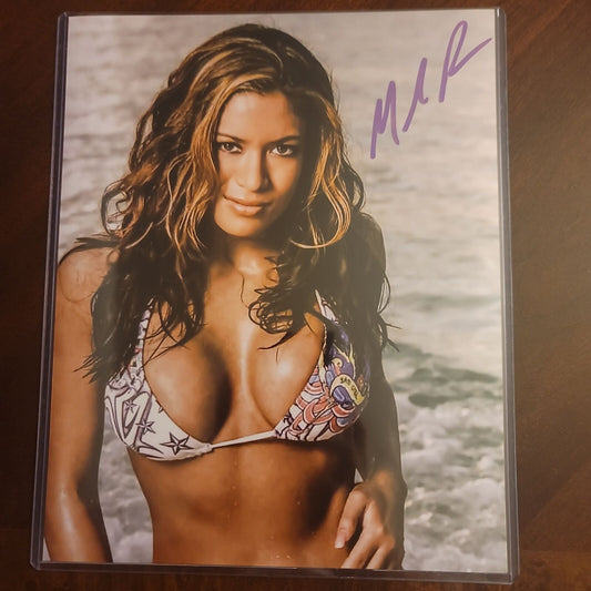 Melina 8x10 metallic photo signed auto autographed