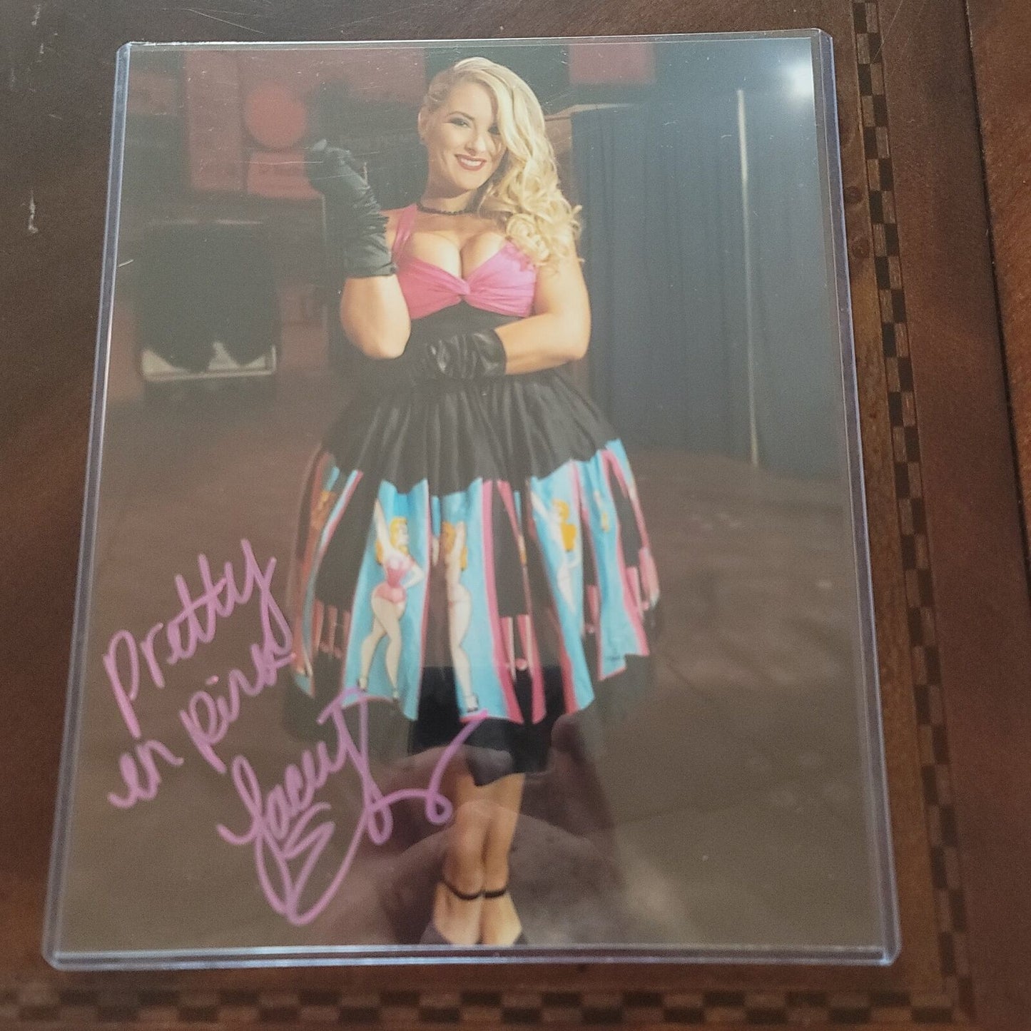 Lacey Evans metallic 8x10 inscribed photo signed auto autographed