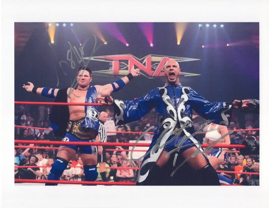 Aj styles & christopher Daniels signed 8.5x11 TNA IMPACT autographed photo signe