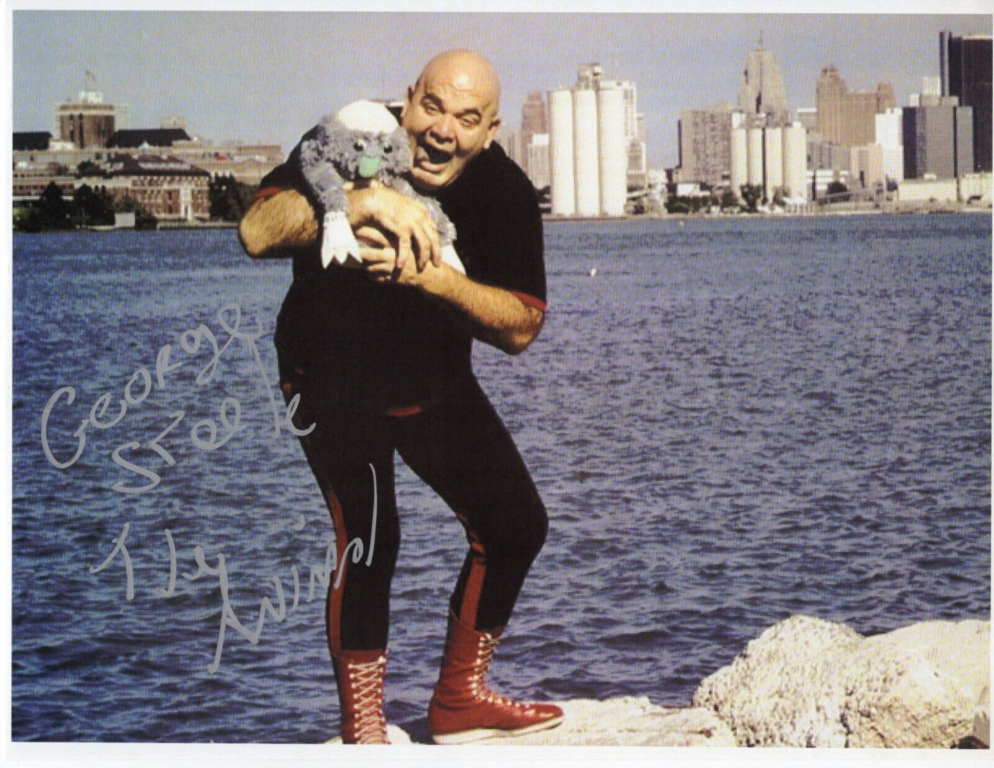 George the animal steele  signed 8.5x11 photo signed auto autographed